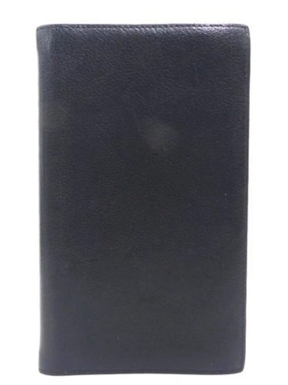 Auth HERMES Agenda/Note Cover Black Leather - e61443a